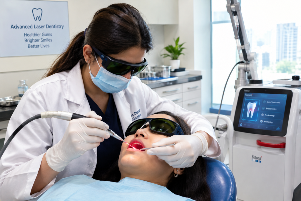 Laser dental treatment in Gurgaon using advanced laser dentistry equipment