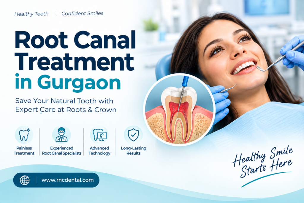 Root Canal Treatment in Gurgaon with painless, advanced dental care at Roots & Crown Dental Clinic.